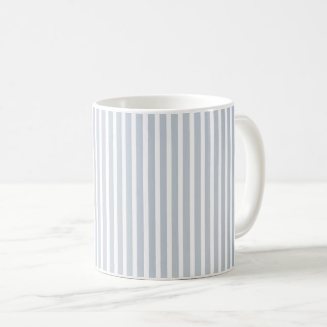 Mug Décoration simple double face rayée et cage (Devant droit)
