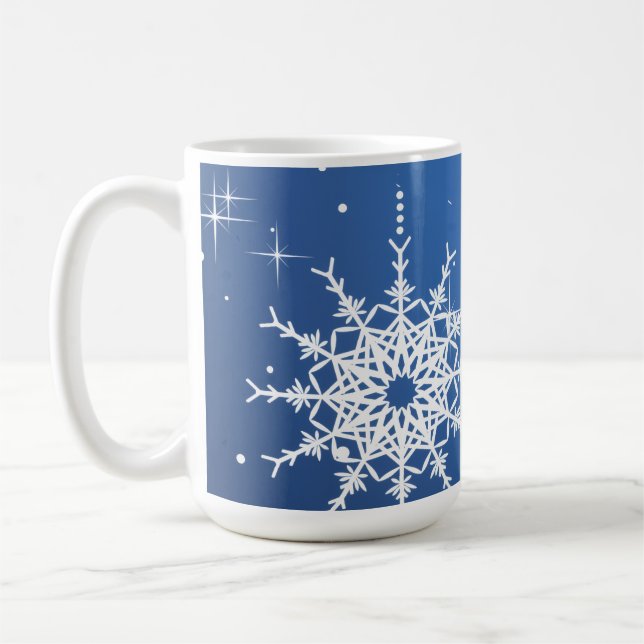 Mug Décorations de Joie de Noël Flocon de Neige Ajoute (Gauche)