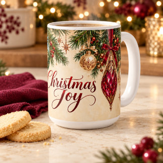 Mug Décorations de Noël vintage ton joyau de joie de N