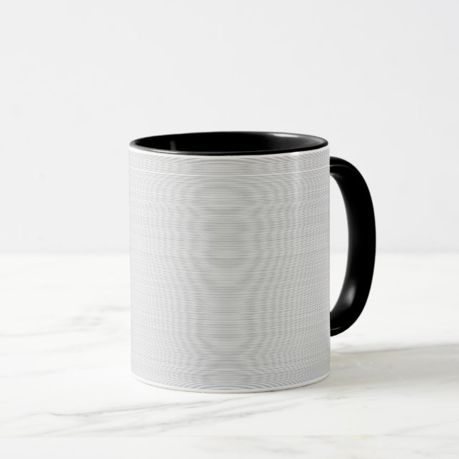 Mug décoré de dizaines de traits fins. (Devant droit)