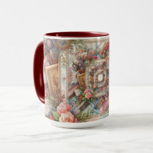 Mug Découpage Vintage maximaliste