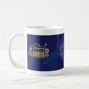Mug Découverte neuronale — Art cérébral abstrait de l'