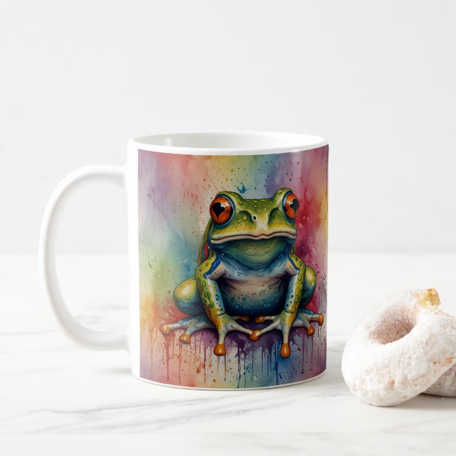 Mug Découvrez la magnifique grenouille captivante (Avec donut)