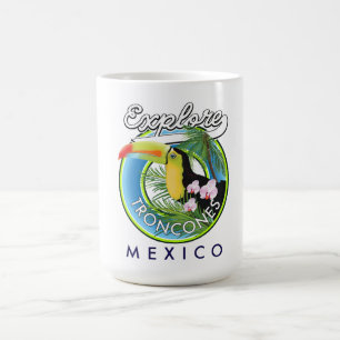 Mug Découvrez le logo rétro de Troncones Mexique