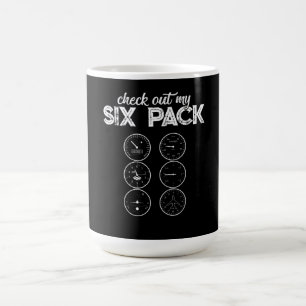 Mug Découvrez Mon Six Pack Pilote Aviation Drôle Gym F