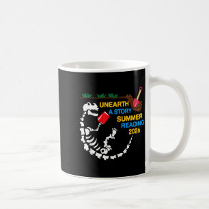 Mug Découvrez une histoire T-Rex lisant un livre été
