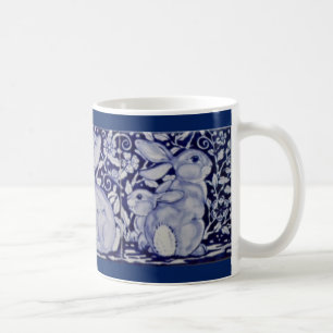 Mug Dedham Blue & White Rabbit Céramique Carrelage ca