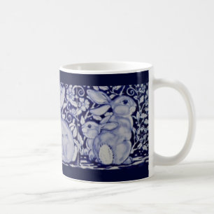 Mug Dedham Blue & White Rabbit Céramique Carrelage caf