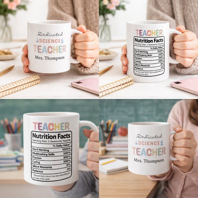 Mug Dedicated Science Teacher Personalized Name  (Dedicated Science Teacher Personalized Name Coffee Mug)