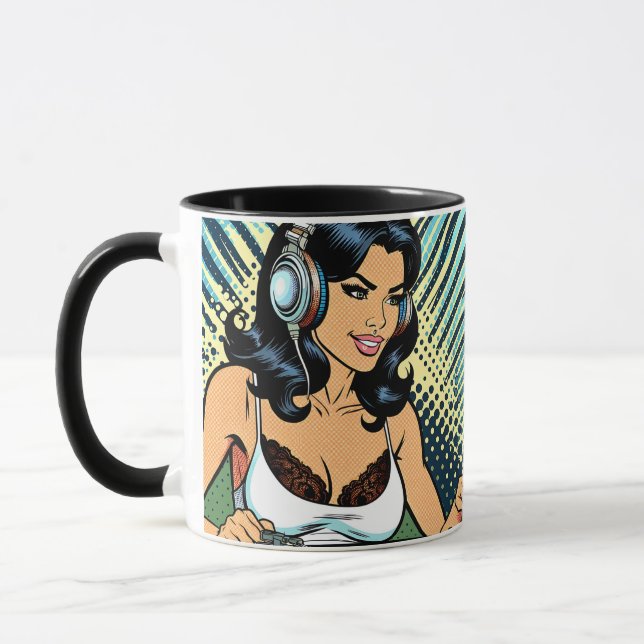 Mug Deejay Jamming Pretty Pop Art (Gauche)