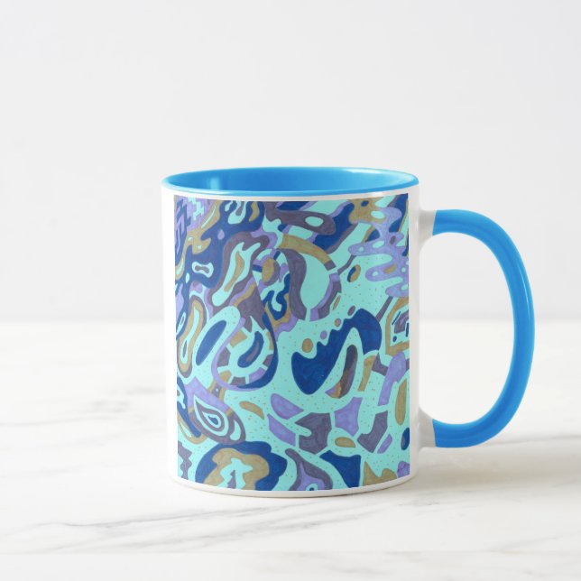 Mug "Deep is the Ocean" original abstrait (Droite)