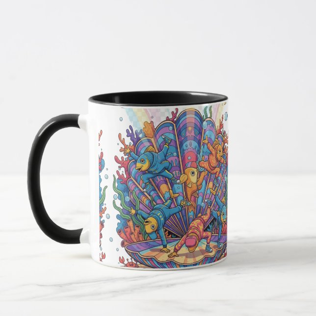 Mug Deep Sea Breakdance: Urban Streetwear Fish Hip Hop (Gauche)