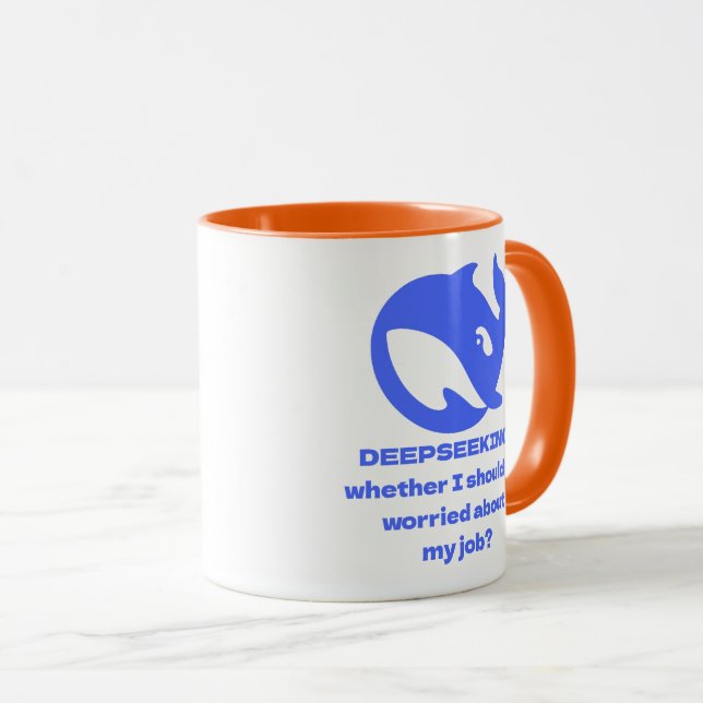 Mug DEEPSEEK Texte personnalisable modifiable personna (Devant droit)