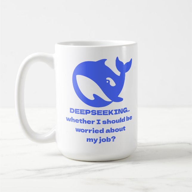 Mug DEEPSEEK Texte personnalisable modifiable personna (Gauche)