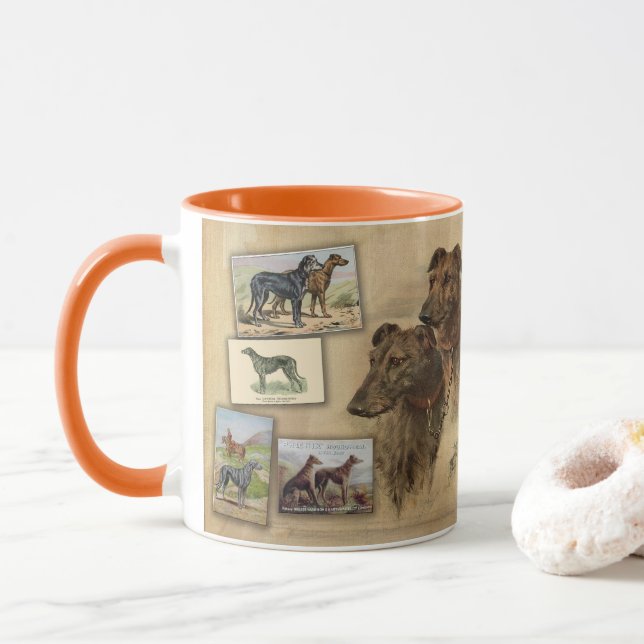 Mug Deerhound Vintage (Avec donut)