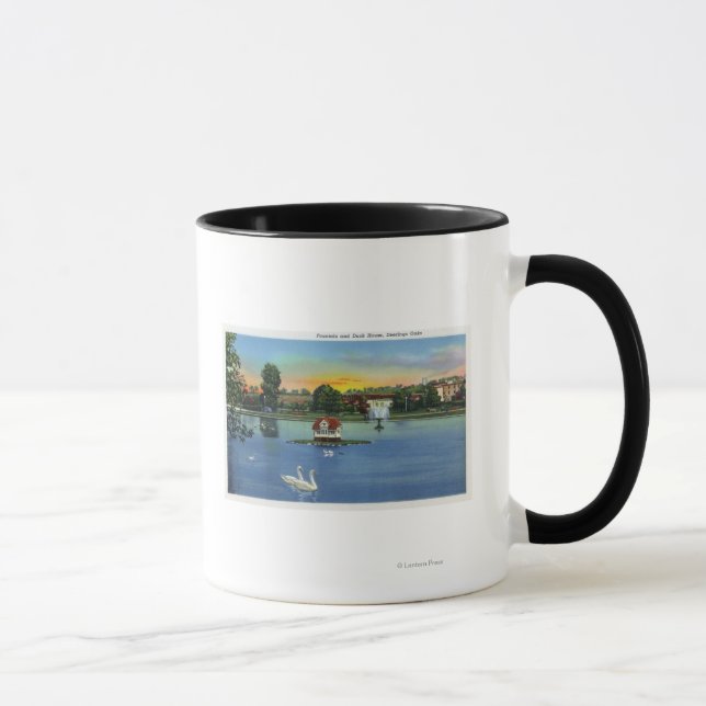 Mug Deering Oaks Fontaine et Duck House View (Droite)