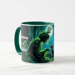 Mug Déesse boisée fantastique et art de cerf doux