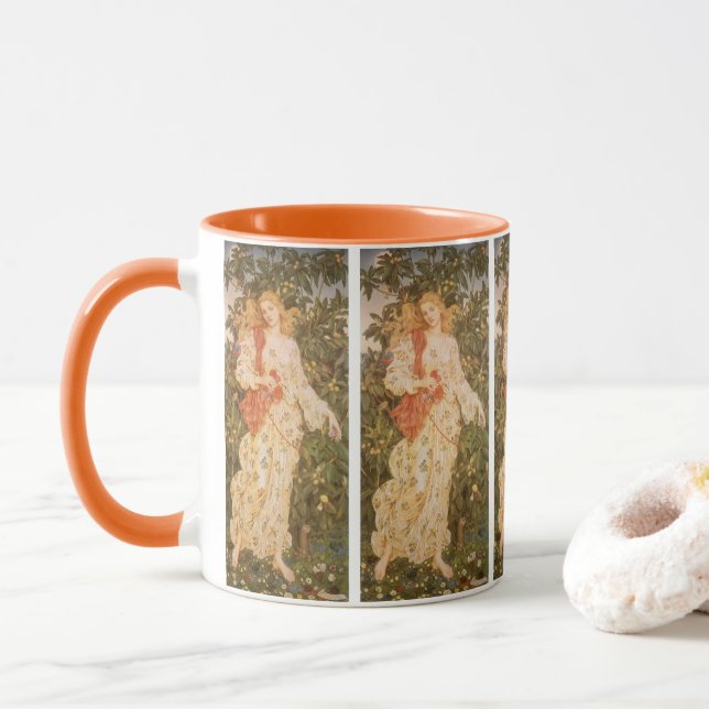 Mug Déesse des Floraisons et des Fleurs, Flora par Mor (Avec donut)