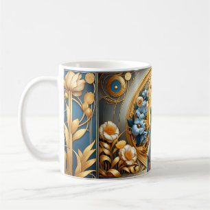 Mug Déesse dorée dans l'épanouissement Art Nouveau
