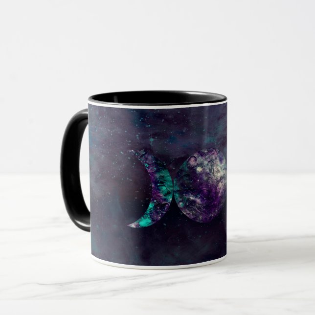 Mug Déesse Triple Lune Univers Luna Personnalisé (Devant gauche)