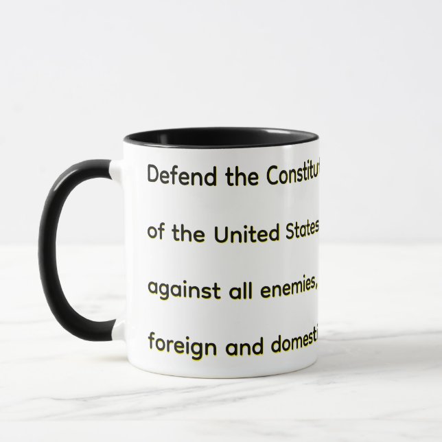 Mug Defend the Constitution  of the United States  (Gauche)