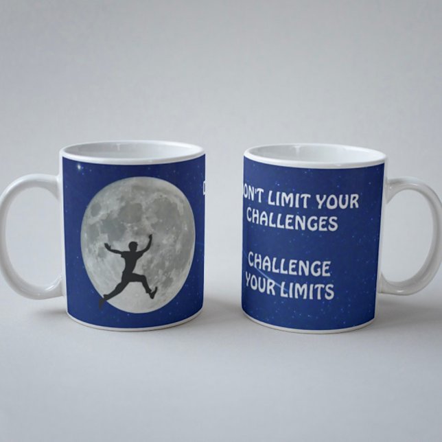 Mug Défiez vos limites devis de motivation (Créateur téléchargé)