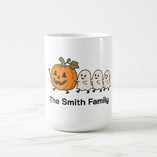 Mug Défilé de fantômes mignons personnalisé Halloween