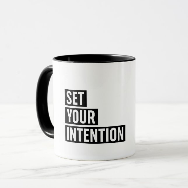 Mug Définir la typographie de votre intention (Devant gauche)