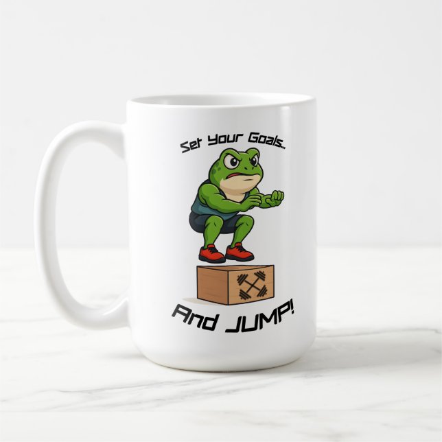 Mug Définissez vos objectifs et sautez - Saut en boîte (Gauche)