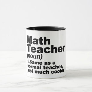 Mug Définition amusante de l'enseignant en mathématiqu