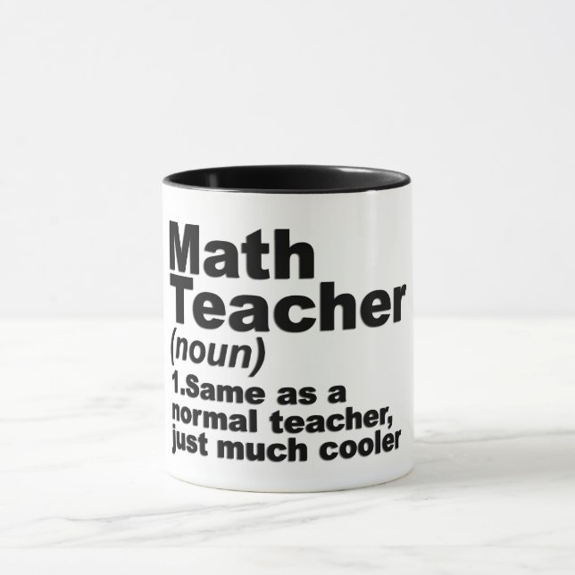Mug Définition amusante de l'enseignant en mathématiqu (Centre)