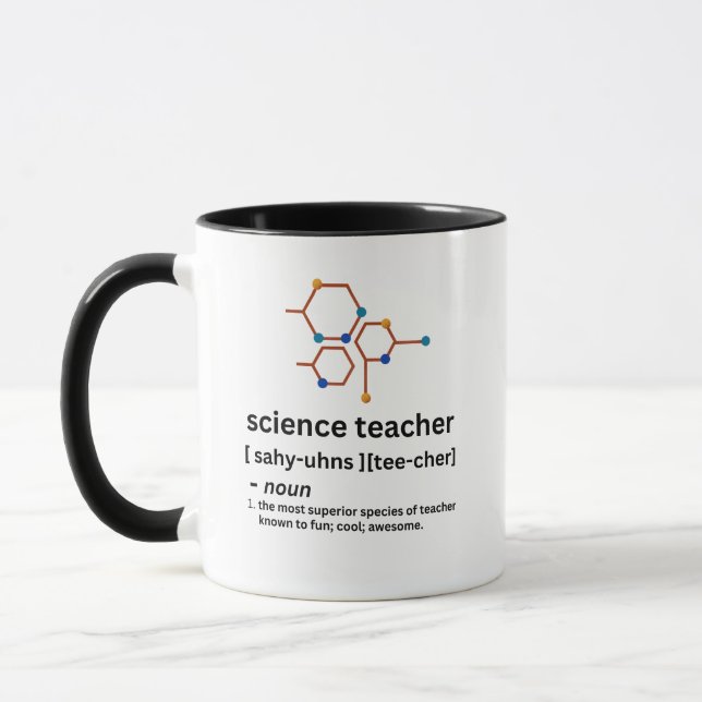 Mug définition amusante de nom de professeur de scienc (Gauche)