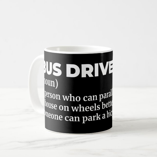 Mug Définition amusante du pilote de bus (Devant gauche)