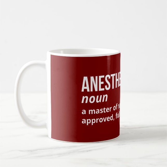 Mug Définition d'anesthésiste - Drôle Docteur (Gauche)