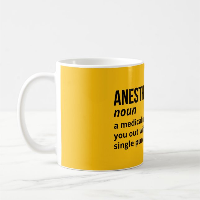 Mug Définition d'anesthésiste - Humour Médicale (Gauche)