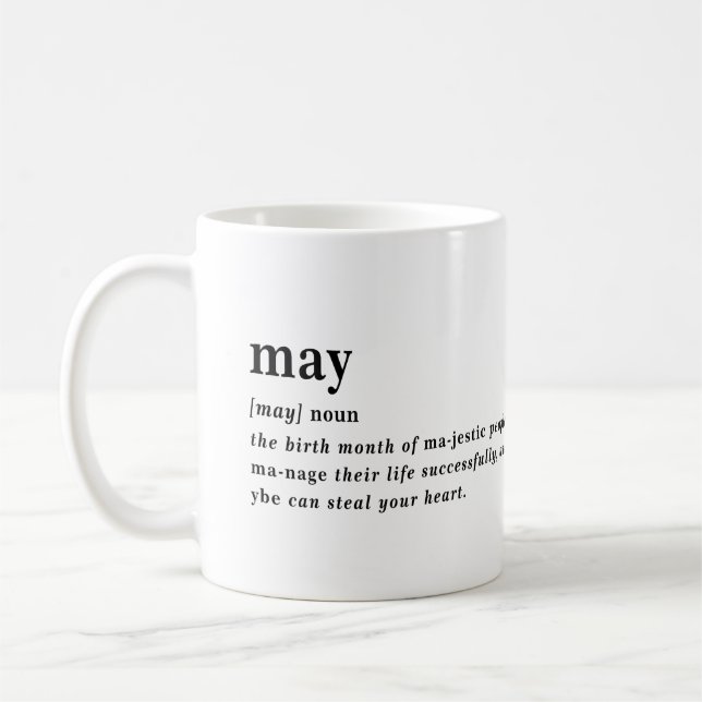 Mug Définition d'anniversaire de mai (Gauche)