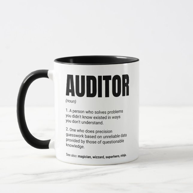 Mug Définition d'auditeur Blague de métier (Gauche)