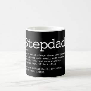 Mug Définition de beau-père noir et blanc