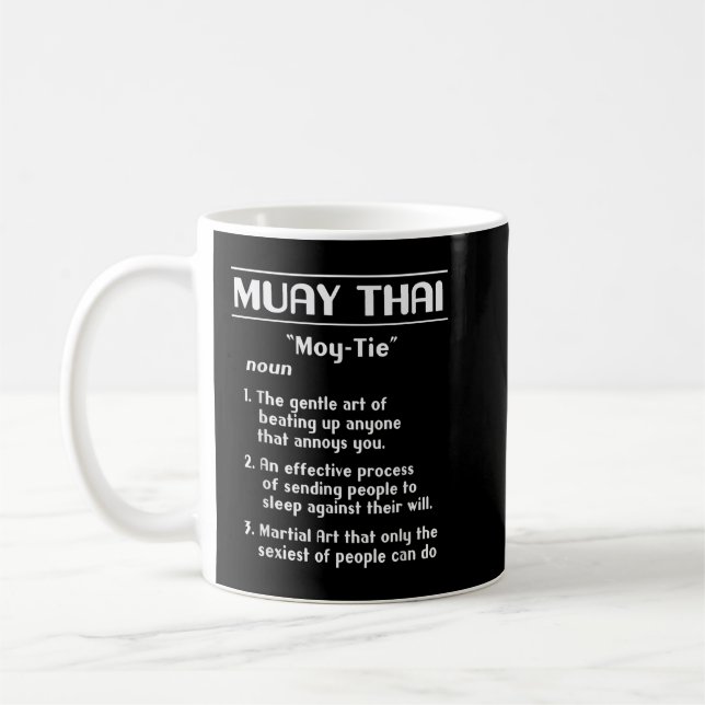 Mug Définition de boxe thaïlandaise Muay Thai Funny (Gauche)