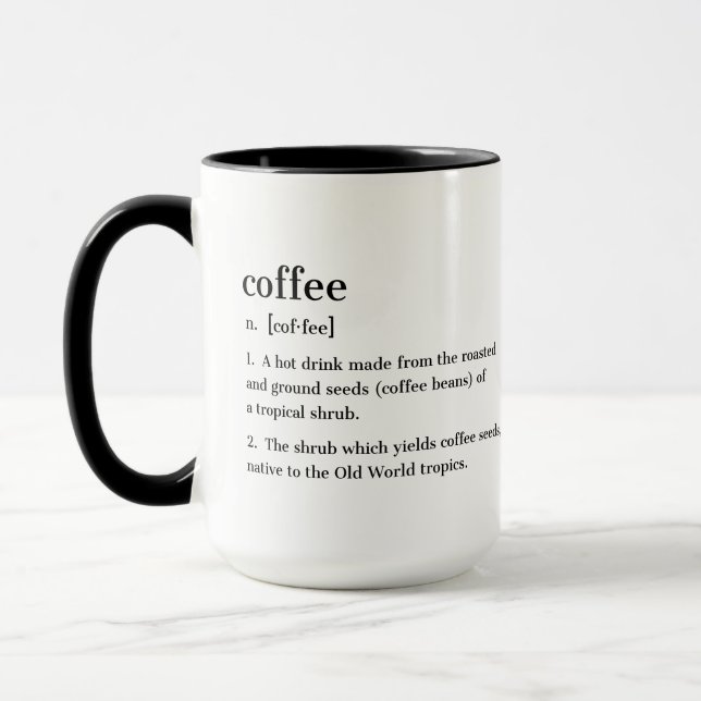 Mug Définition De Café Drôle Cadeau Pour Les Addicateu (Gauche)