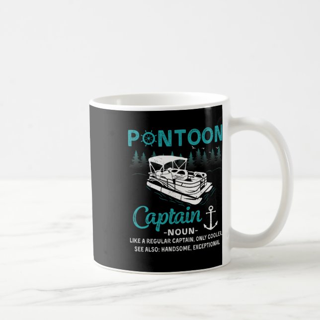 Mug Définition de capitaine de ponton drôle bateau pon (Droite)