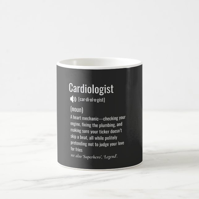 Mug Définition de cardiologue  (Centre)
