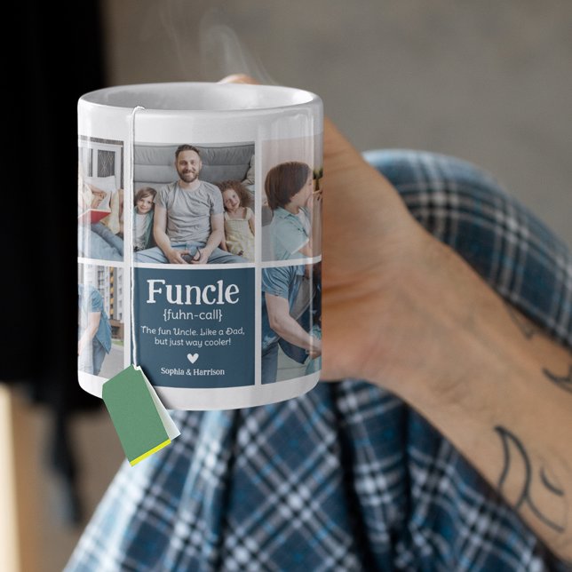 Mug Définition de collage de photos de l'oncle Funcle  (Créateur téléchargé)