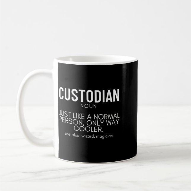 Mug Définition de concierge Fier Drôle Concierge d'éco (Gauche)