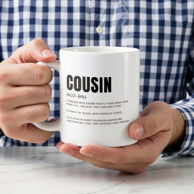Mug Définition de Cousin Drôle et Sincère (Créateur téléchargé)