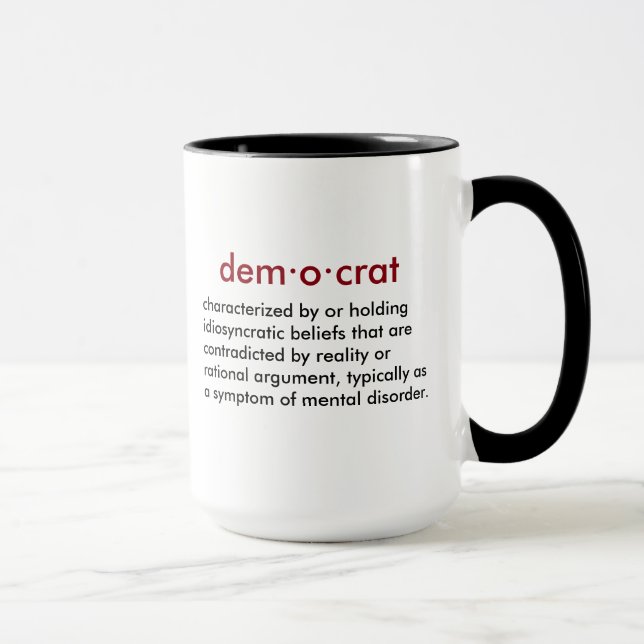 Mug Définition de Démocrate (Droite)