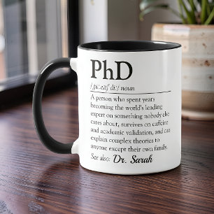 Mug Définition de dictionnaire de doctorat drôle