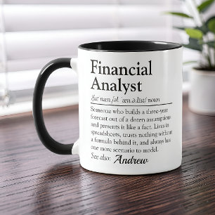 Mug Définition de dictionnaire drôle d'analyste financ