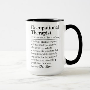 Mug Définition de dictionnaire drôle d'ergothérapeute