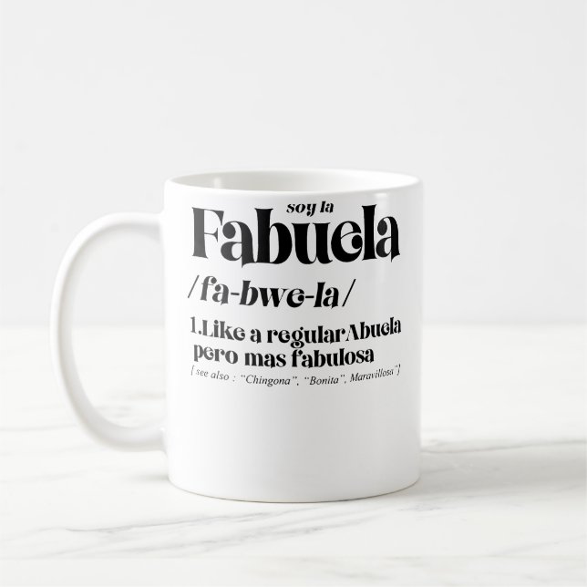Mug Définition de Fabuela Fabulosa (Gauche)